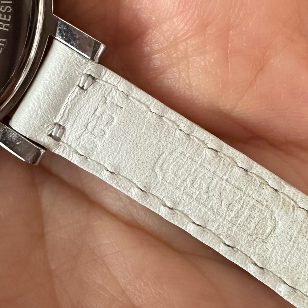 Coach Swiss watch logo pastel white genuine leather strap water resistant‌‌‌‌‌‌ - Picture 5 of 9